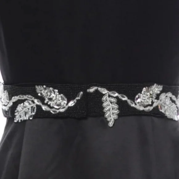 Raoul NWOT Black Embellished Waistband Dress
